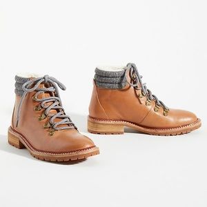 Anthropologie Tan Rexi Hiker Boots